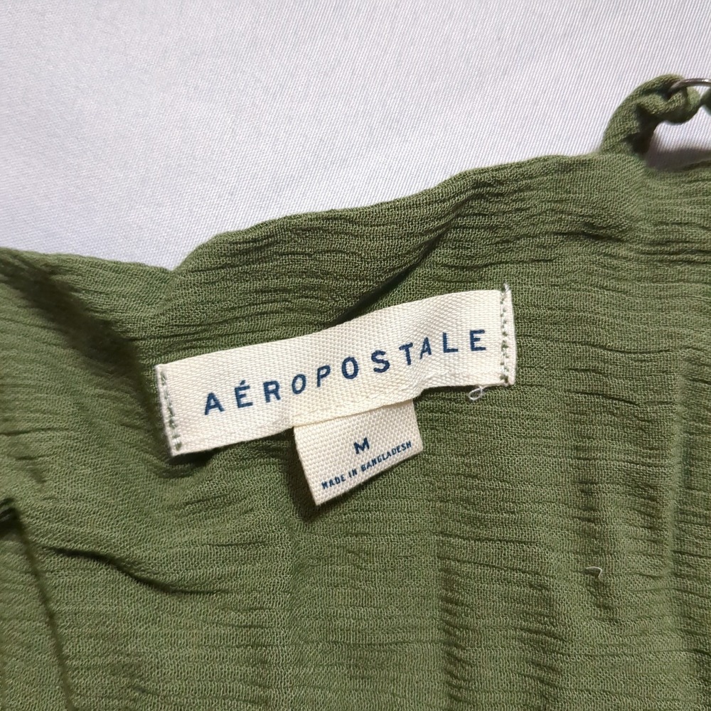 Aeropostale Womens Olive Green Lace‎ Wrap Bralette Top Size Medium New - Picture 4 of 9